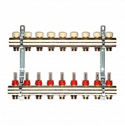 Коллектор BERGERR  9 вых евроконус 3/4 с расходомером (NK 1"х 3/4 - Т9) /650071N100509U/